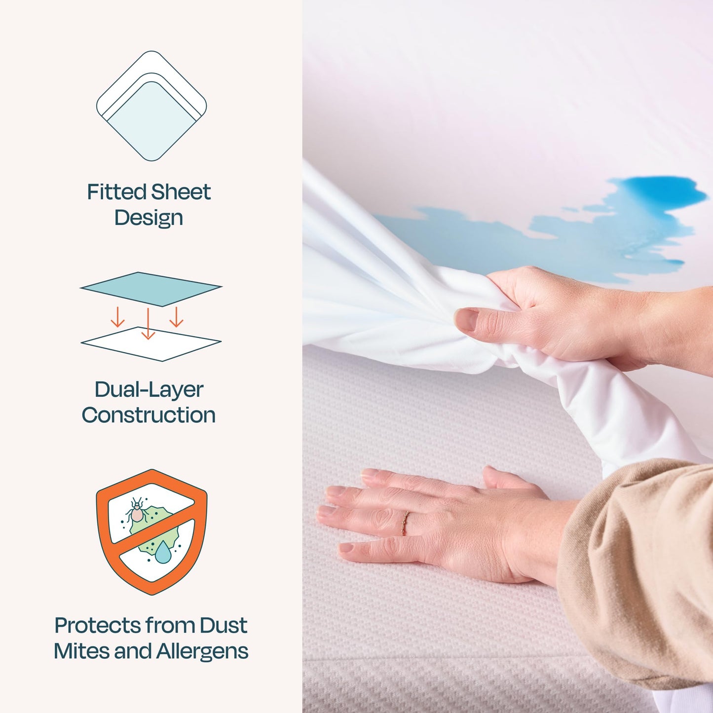 Linenspa Waterproof Mattress Protector — Breathable, Noiseless, Twin