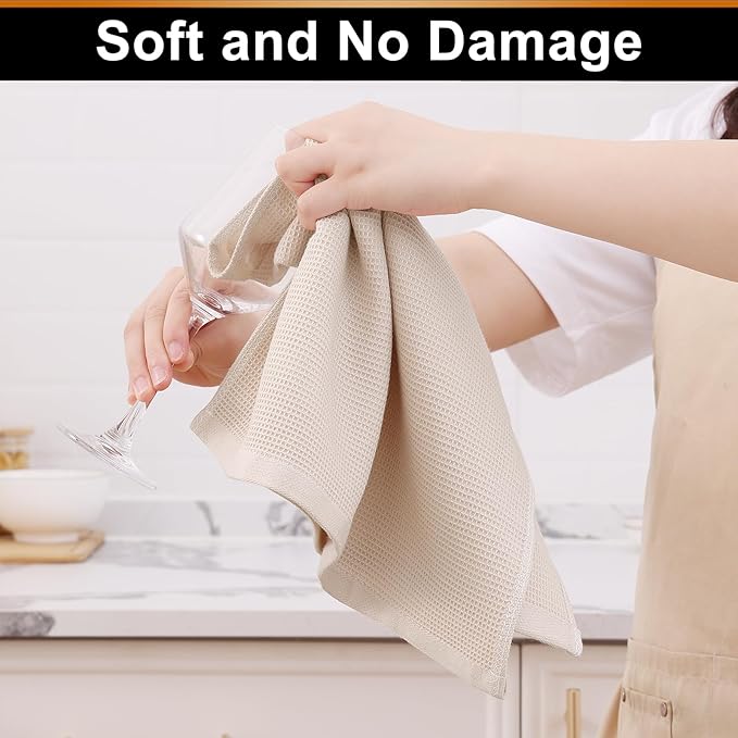 Homaxy 100% Cotton Waffle Weave Kitchen Towels