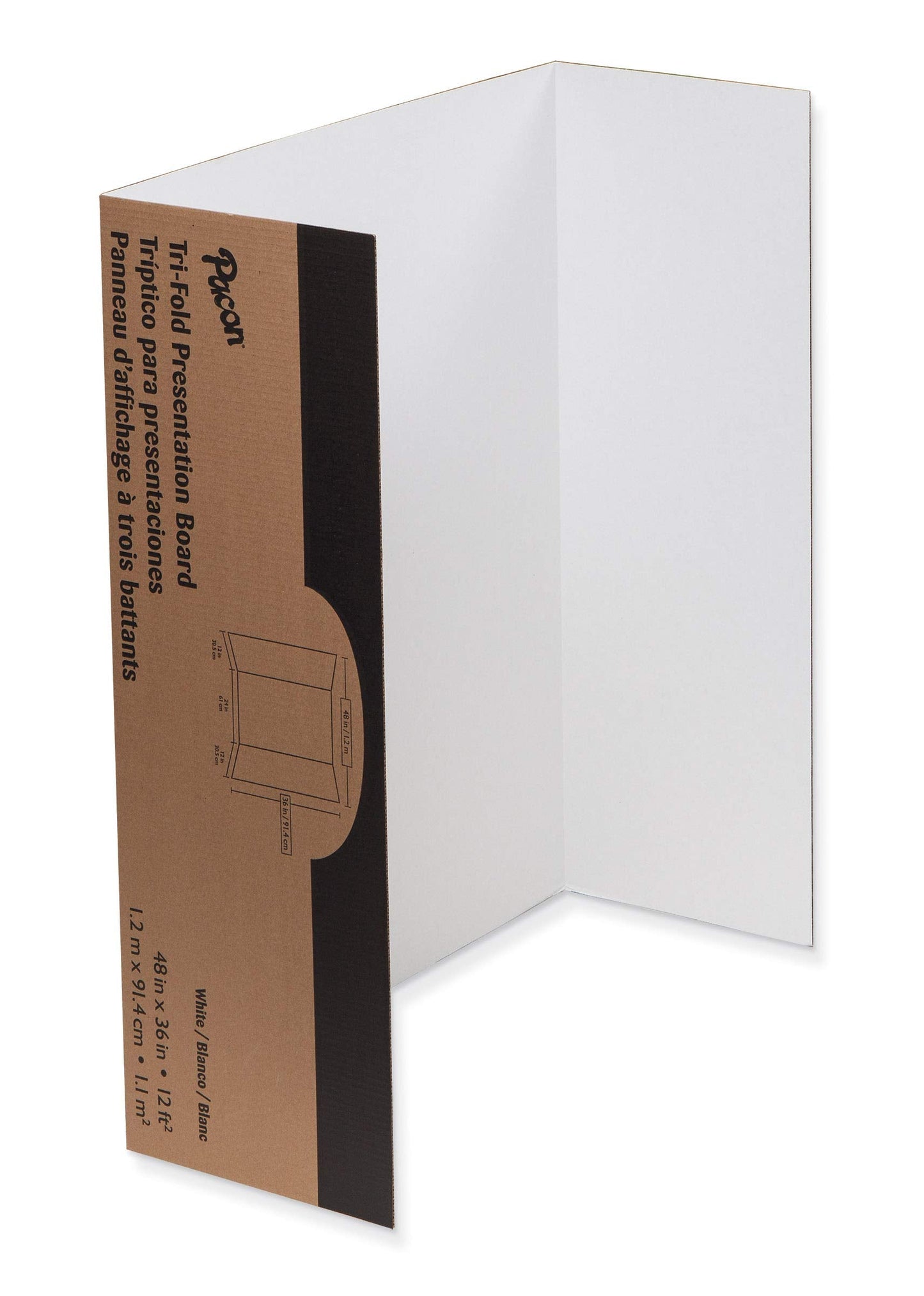 PAC3763 - Pacon Spotlight White Headers Corrugated Presentation Board