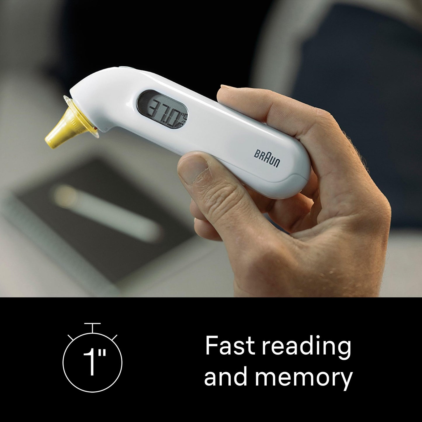 Braun ThermoScan 3 Ear thermometer - Fast 1 second measurement - Audio fever indicator - Digital Display - Baby and infant friendly - #1 Brand among doctors(1) - IRT3030