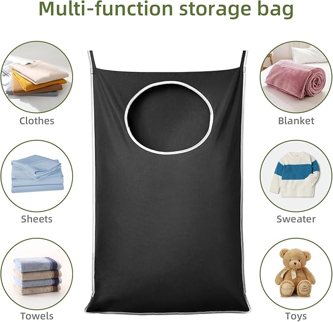 KEEPJOY XL 2-Pack Door Hanging Laundry Hamper, Size 36.5X22.5 Inch Door Hamper