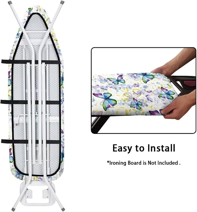 Butterfly Ironing Board Covers 16 x 54 Inch, Easy Fit Ironng Decoration Wear