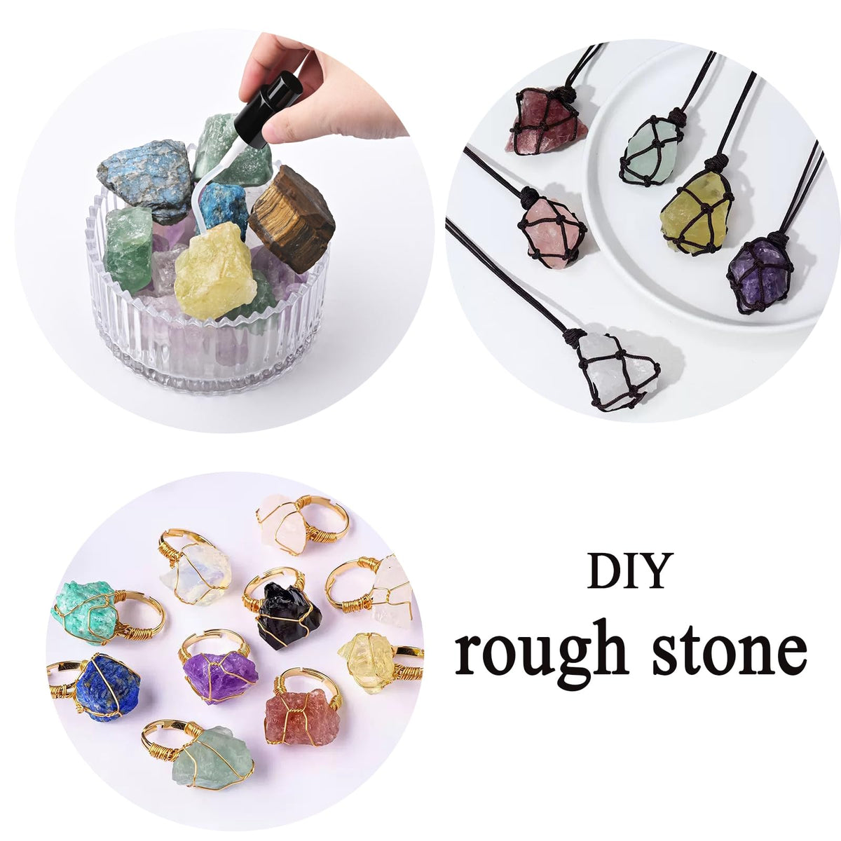 Crystals and Healing Raw Stones, Natural Gemstone Raw Crystals, 6PCS Crystals Constellation Sets for Gifts, Yoga Meditation (Sagittarius)