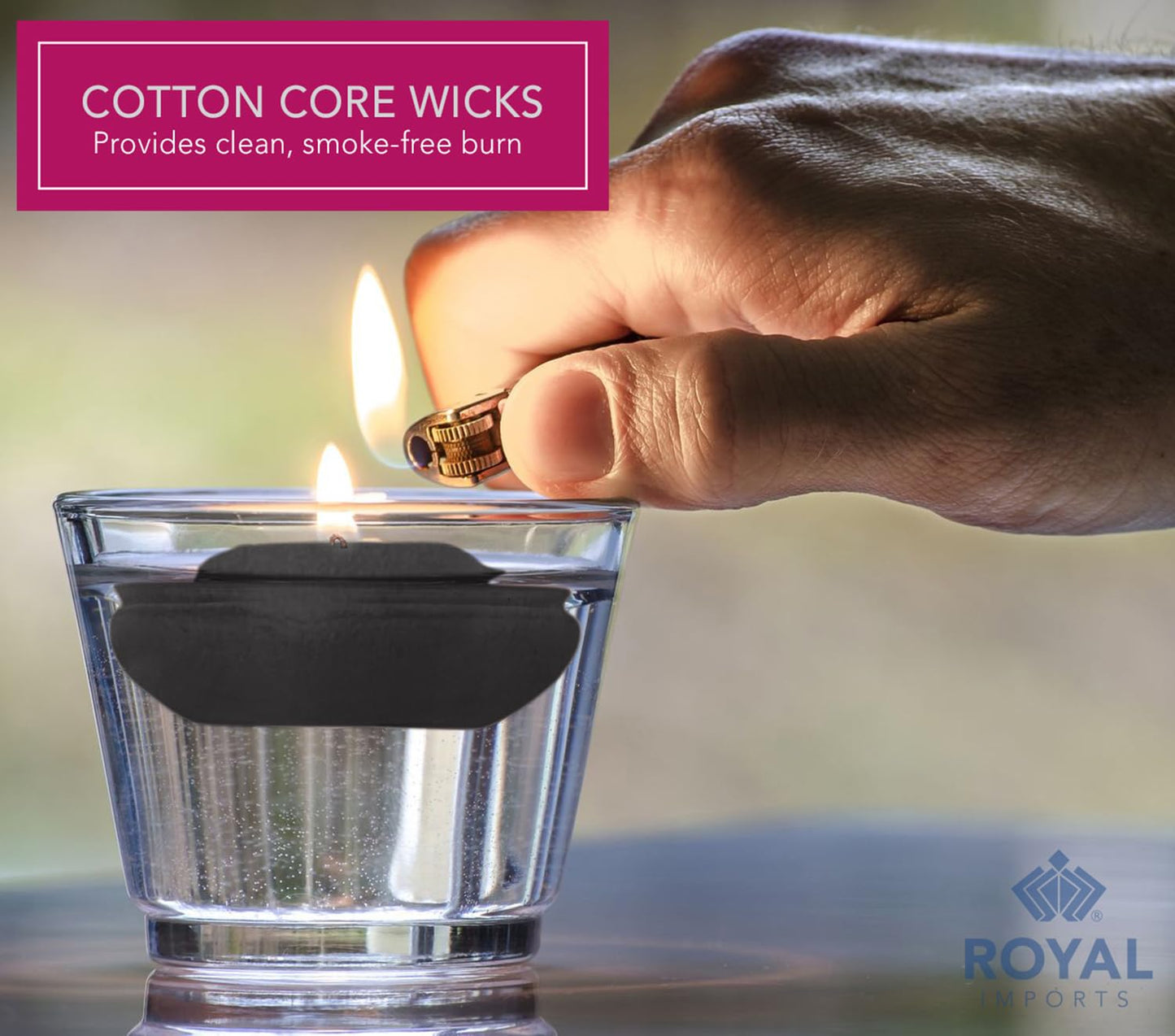 Royal Imports Black Floating Candles 3" - Made in USA Pack of 12 Unscented Dripless Wax Discs - 10 Hour Burn Time - for Centerpieces, Weddings, Events, Home Décor