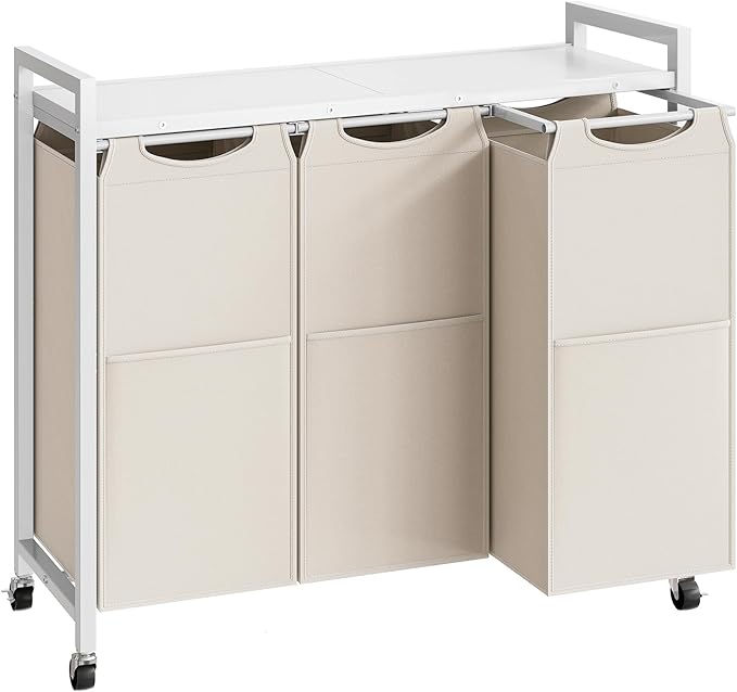 HOOBRO Laundry Sorter 3 Section, Laundry Hamper