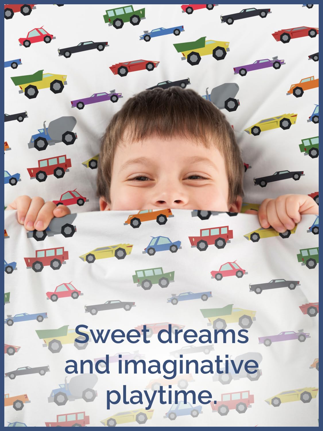 Kids Full Size Bed Sheet Set - 4 Piece Kids Loft Bed Sheets - Cars Cartoon Truck Themed Bedding - Soft, Cute - Breathable & Machine Washable - Cute Transport Bed Set for Boys, Girls, Teens & Toddlers