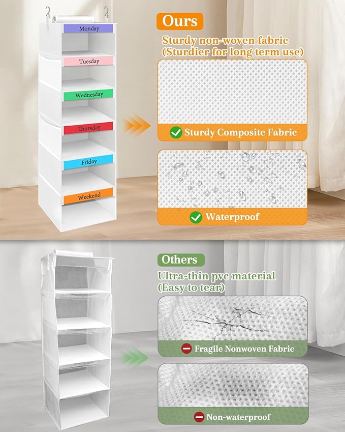 punemi Weekly Clothes Organizer