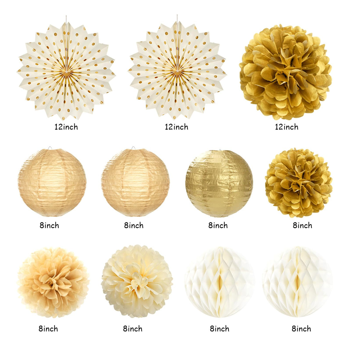 Beige-Gold Happy Retirement Party Decorations Banner Women Men Huglony