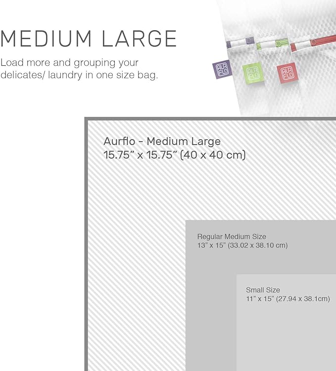 Mesh Laundry Bags for Delicates – 3 Medium Durable Net