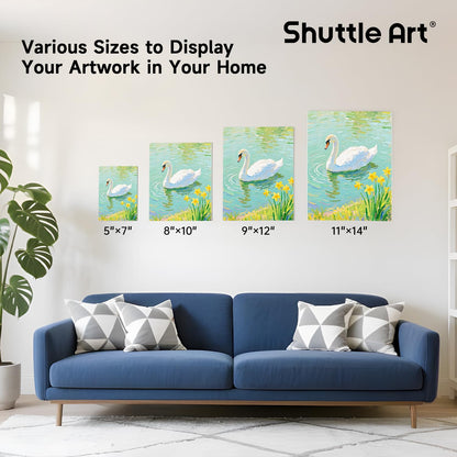 Shuttle Art 36 Pack Canvas for Painting, Blank Canvas Multipack, 5x7, 8x10, 9x12, 11x14 inch (9 PCS of Each), 100% Cotton Primed White Painting Canvas Board for Kids Adults Acrylic Oil Painting