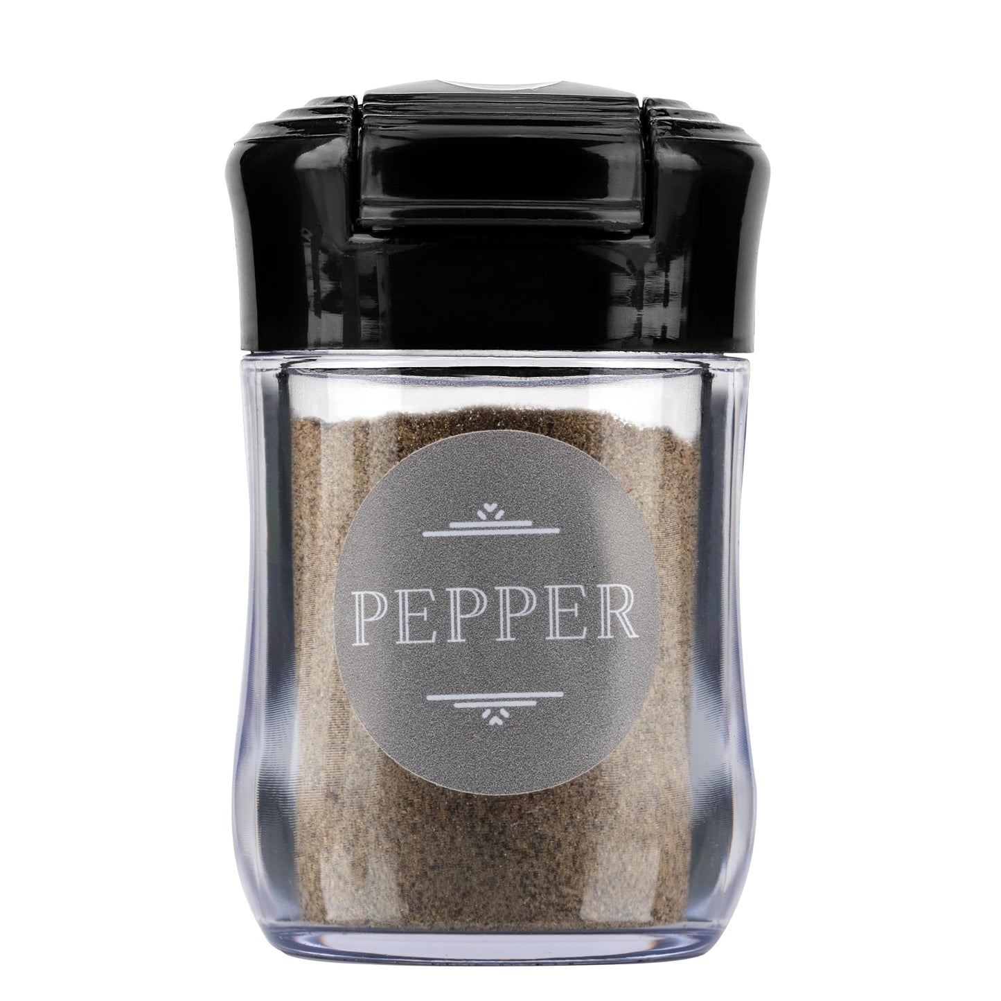 CRYSTALIA Clear Plastic Camping Salt and Pepper Shakers, 2 Pack Mini Salt and Pepper Shakers with Lid, BPA Free Plastic Condiment Containers for Picnic, Camping, Travel, Work, Purse, Catering