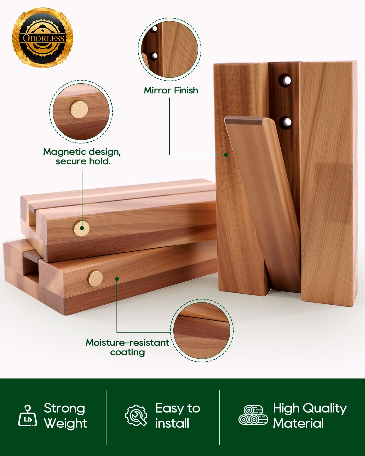 NHWNHW Wooden Hooks for Wall, Folding Wall Hooks, Decorative Coat Hooks Wall Mount for Coats, Hats, Bags, Towels, Saving Rustic Design for Functional Aesthetic Home (4)