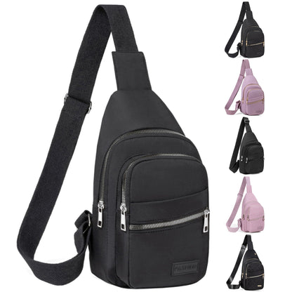 Small Sling Backpack Crossbody Sling Bag for Women, Chest Bag Daypack Fanny Pack Cross Body Bag for Outdoors Hiking Traveling - Black
