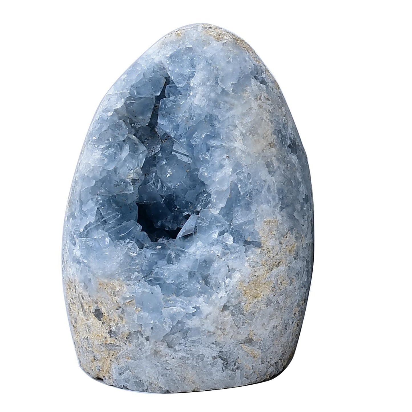 FZBHRO Large Blue Celestite Cluster Geode Healing Crystal Stone Collection Mineral Specimen Home Office Decor Meditation Gifts 1.7-2.2 Pound