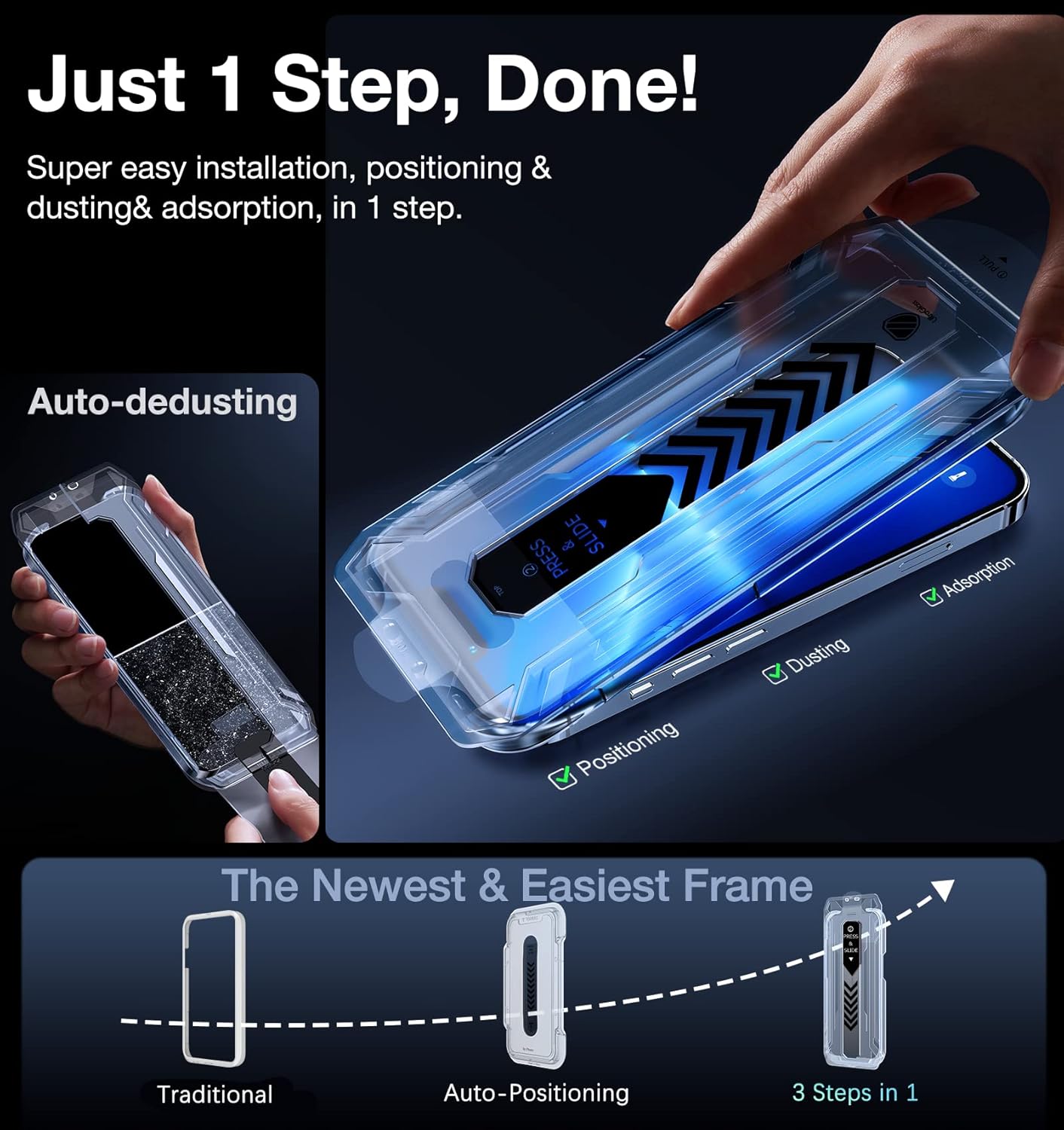 UltraGlass 9H+ Glass for iPhone 15 Pro Max Privacy Screen Protector [Invisible Privacy Armor] Screen Protector 15 Pro Max Tempered [Full Coverage & Longest Durable] 15 ProMax, 2 Pack