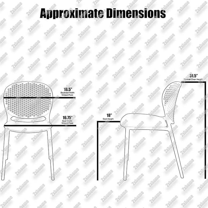 2xhome Set of 3 Patio Dining Chairs | Modern Stackable Outdoor Pool Side Chair | Weather Resistant Plastic for Yard, Porch, Balcony, Kitchen, Orange