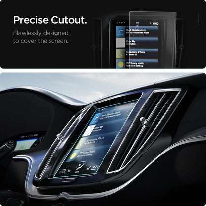 Spigen Tempered Glass Screen Protector [GlasTR Slim] designed for Volvo XC40, 60, 90 (2025-2021), S60, 90 (2025-2018), V60, 90 (2025-2019), EX 40 9 inch Dashboard Touchscreen - Matte/Anti Fingerprint