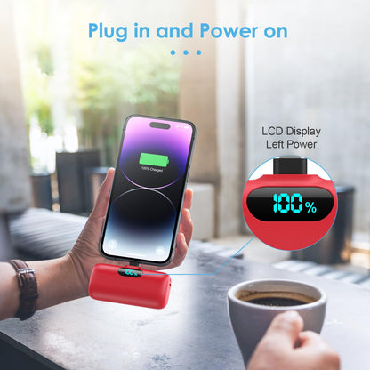Small Portable Charger for iPhone,Upgraded 5000mAh PD Fast Charging Power Bank,Mini Battery Pack Backup Charger Compatible with iPhone 14/14 Pro Max/13/13 Pro/12 Pro/11/XS/XR/X/8/7/6 etc-Black