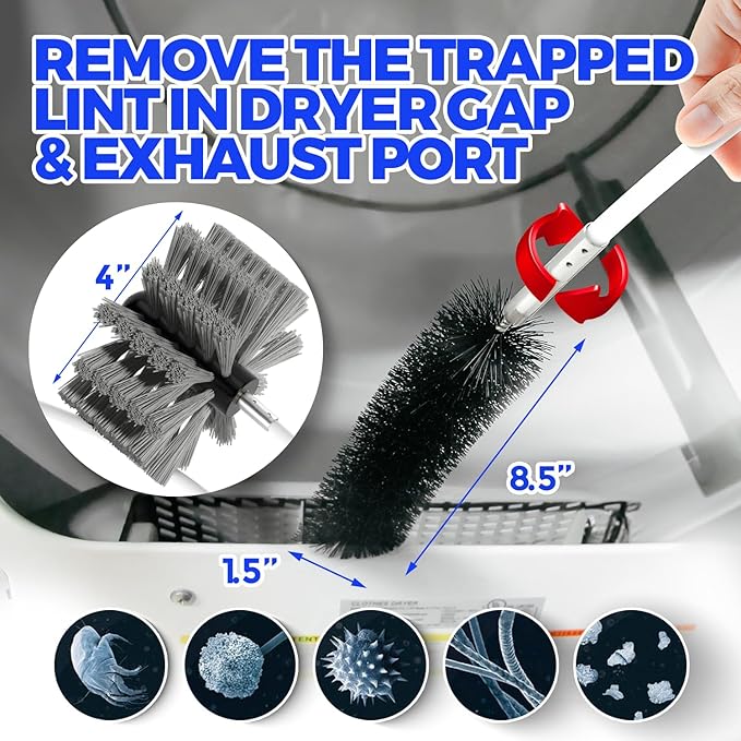 Holikme 30 Feet Dryer Vent Cleaner Kit, Flexible Lint Brush
