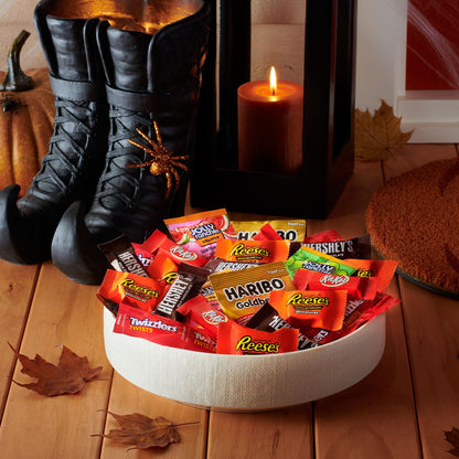 Hershey Miniatures Assorted Flavored, Halloween Candy Bag, 20.93 oz (65 Pieces)