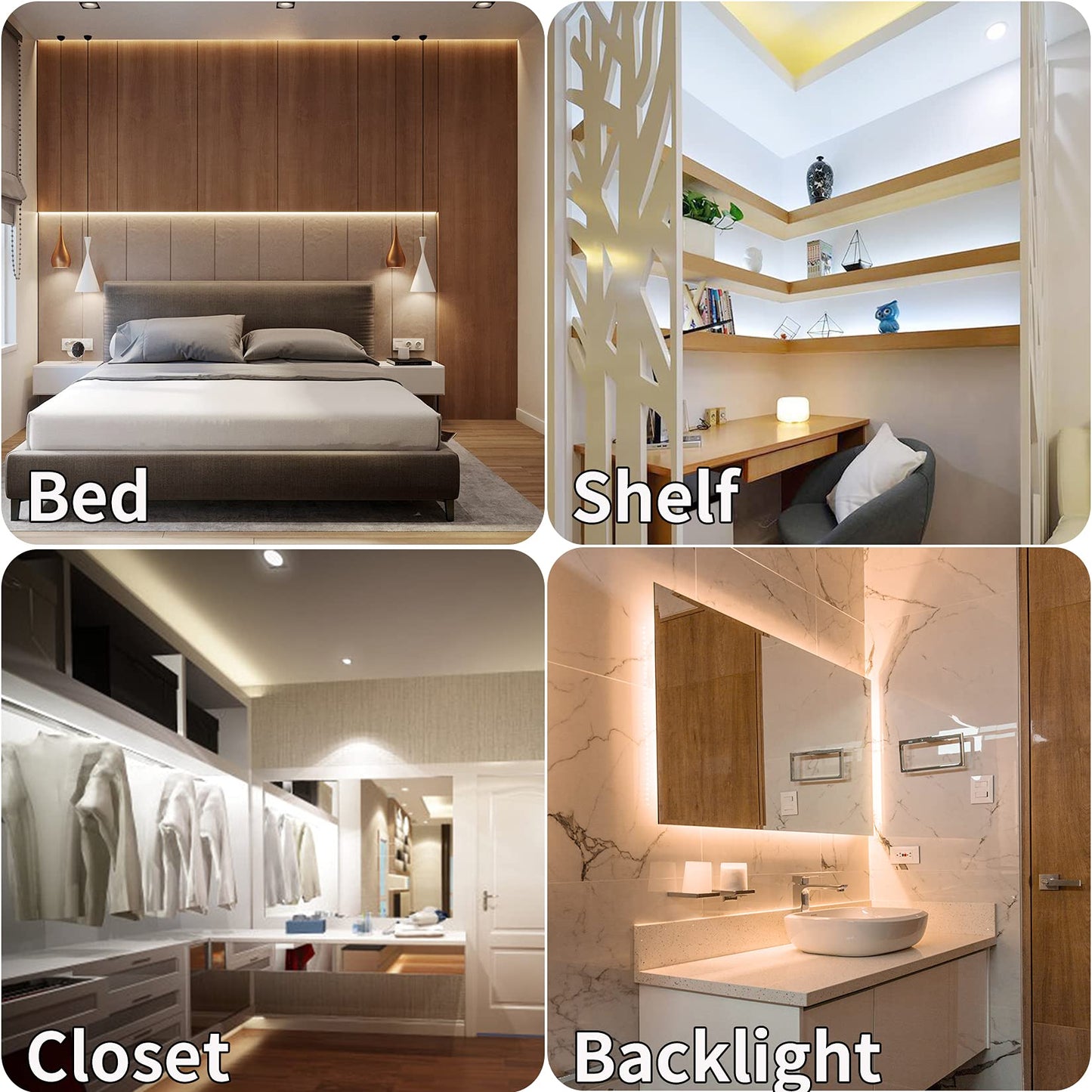 LED Under Counter Light, Wobane Dimmable Under Cabinet Lighting, 8 PCS LED Strip Light Bars with Remote Control for Kitchen,Shelf,Pantry,Showcase,Desk,Cupboard 6000K White, Timing, 20W 1900LM,13 ft