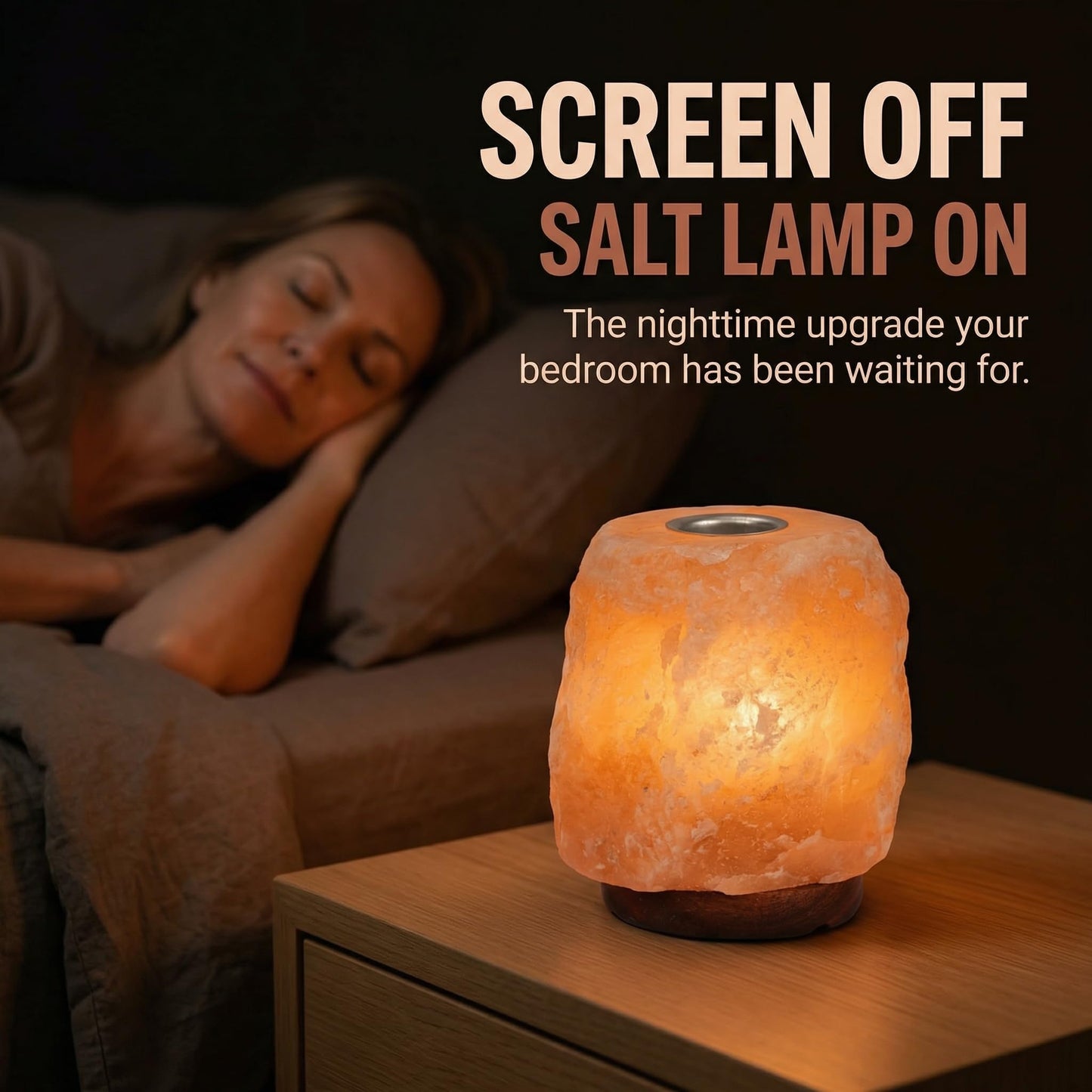 Himalayan Salt Lamp with Aromatherapy Tray & Dimmer Switch - Salt Rock Lamp for Bedroom, Relaxation & Sleep | Calming Meditation Spa Lamp | Himalayan Salt Diffuser | Warm Glow Night Light | Gift Ready