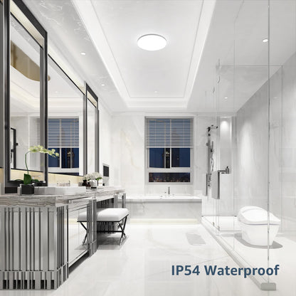Lepro Bathroom Light, 15W 1500lm Ceiling Lights, 100W Equivalent, Waterproof IP54, Small, Dome, Modern, Flush Ceiling Light for Kitchen, Bulkhead, Toilet, Porch, Bedroom, Utility Room and More