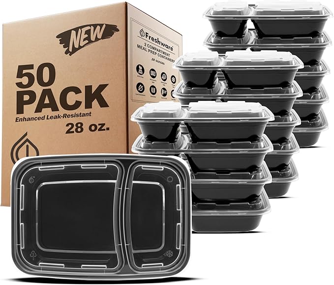 Freshware Meal Prep Containers 2 Compartment