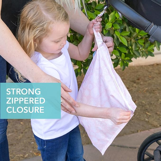Bumkins Waterproof Wet Bag for Baby, Swim Suit, Cloth Diapers, Pump Parts