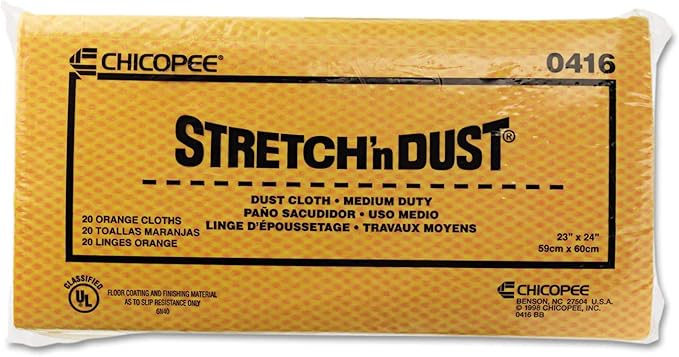 Chicopee 0416 Stretch 'n Dust, Medium Duty 24" x 24" Unfolded Dust Clothes