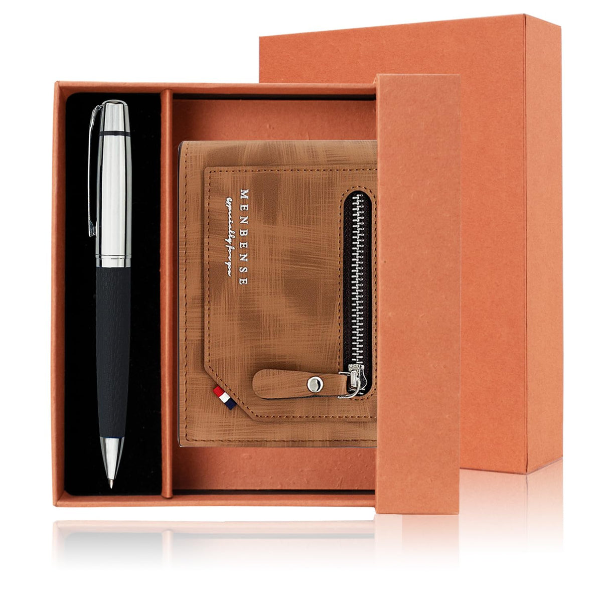 Yastar Customized Gift Pen with a Wallet Luxury Ballpoint Pen with Box 2 extra Black Refills - Custom with Names Message -Gift Pen Set for Family Colleague Elder Friends