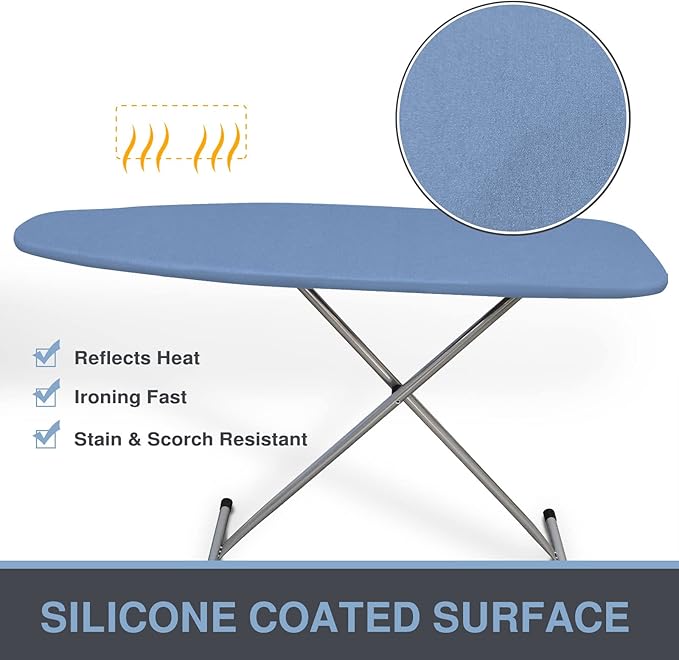 Ironing Board Cover and Pad 18x49, Extra Wide, Thick Padding, Elastic Edge