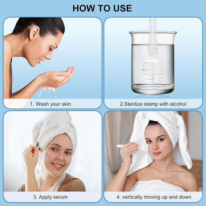 Beauty Derma Stamp, Professional Microneedling Stamp 0.25 mm, DermaStamp for Men Women Home Use