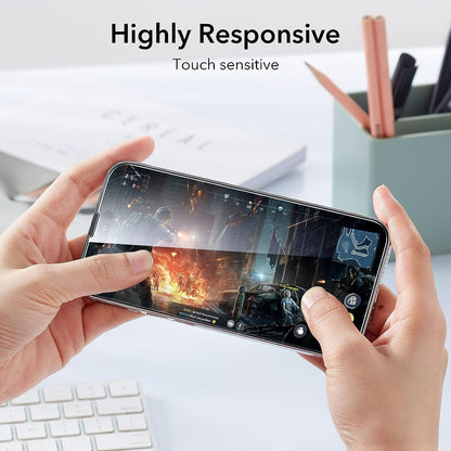 ESR 3 Pack for iPhone 15 Pro Max Screen Protector, [9H Hardness] [Military Grade Shatterproof] Full Coverage Tempered Glass Film with Easy Installation Tool, HD Clear, Scratch Resistant
