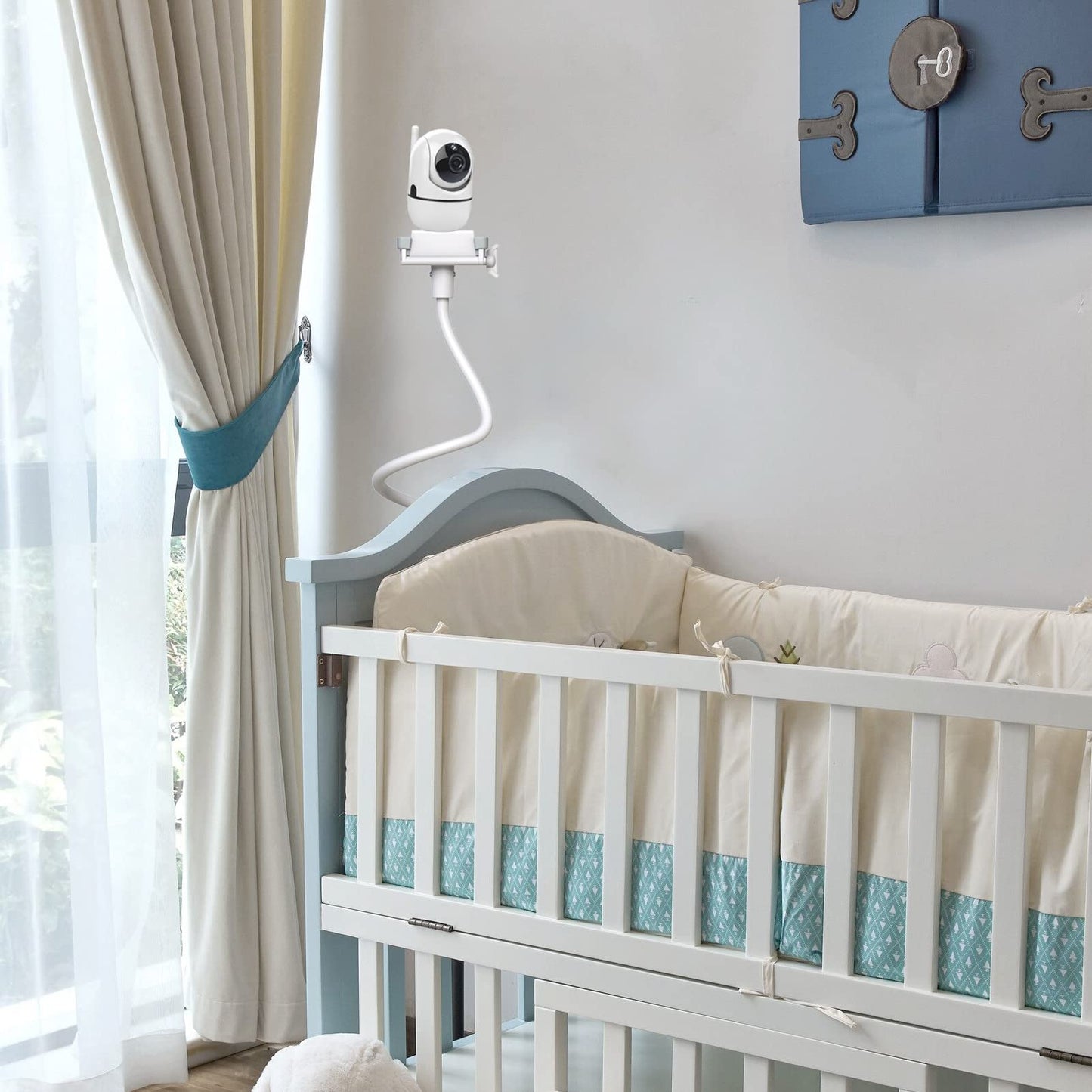 Derebir Baby Camera Holder Baby Monitor Mount Stand Compatible with HelloBaby/Blemil/jeeber/nooie/momcozy/GHB/BOIFUN/Motorola/BT/Dr.Care/Adjustable Flexible Monitor Stand Baby for Most 1/4" Camera