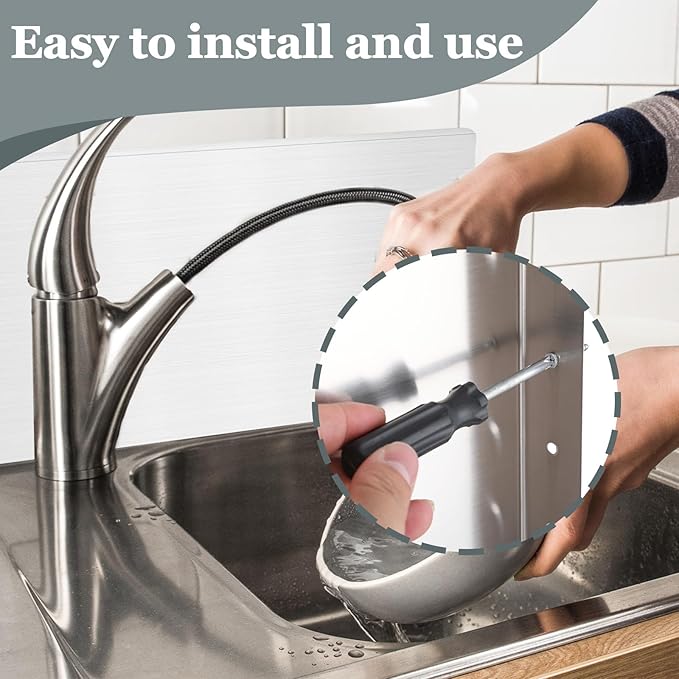 2 Pcs Stainless Steel Side Splash Guard