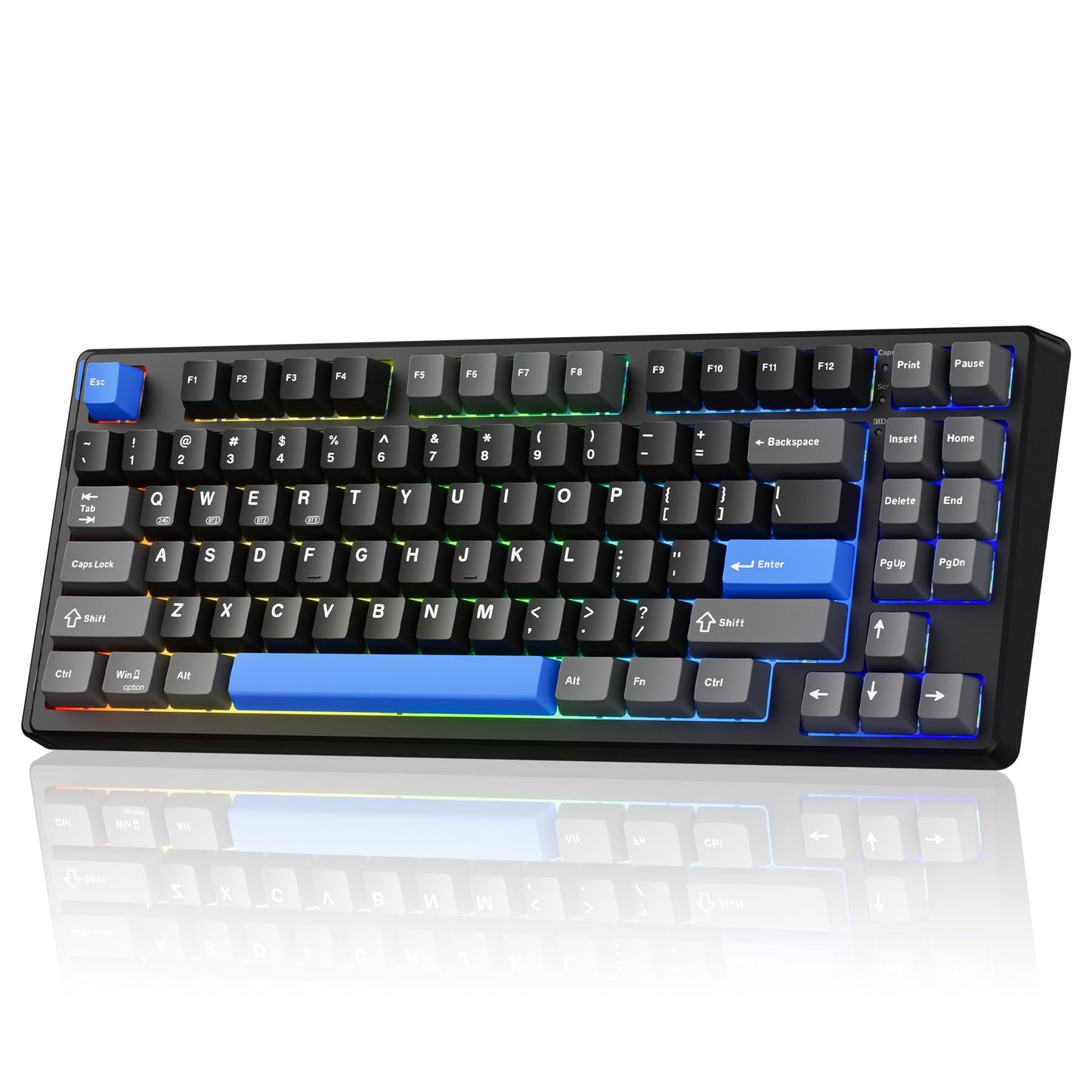 Wireless Mechanical Keyboard,Gasket Mounted with Creamy Sound,Bluetooth/2.4GHz/USB-C,Custom Hot Swappable,RGB Backlit,75% Compact Layout for Gaming/Typing/Win/Mac/PC (Retro Beige,Linear Switch)