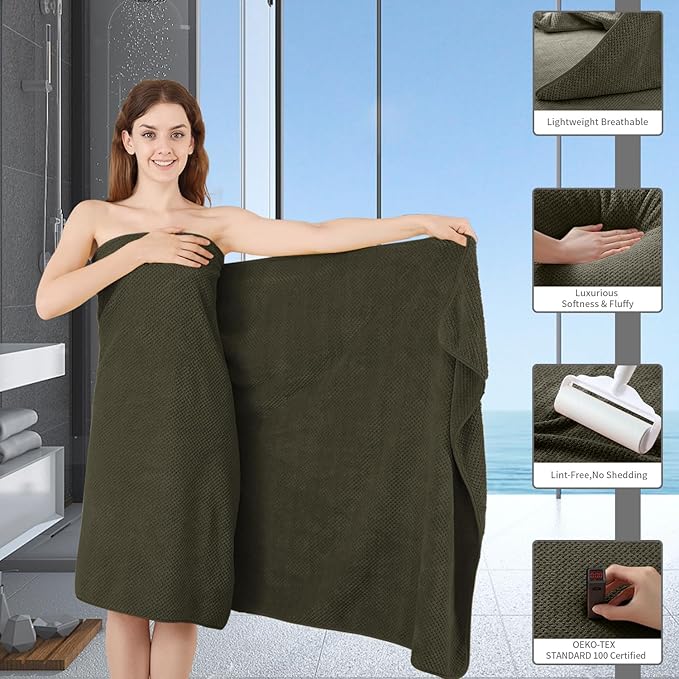 Extra Large Bath Towel Set of 4, Oversized Bath Sheet Super Soft Highly