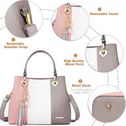 Pomelo Best Handbags for Ladies with Multiple Interior Pockets and Pretty Colour Combination