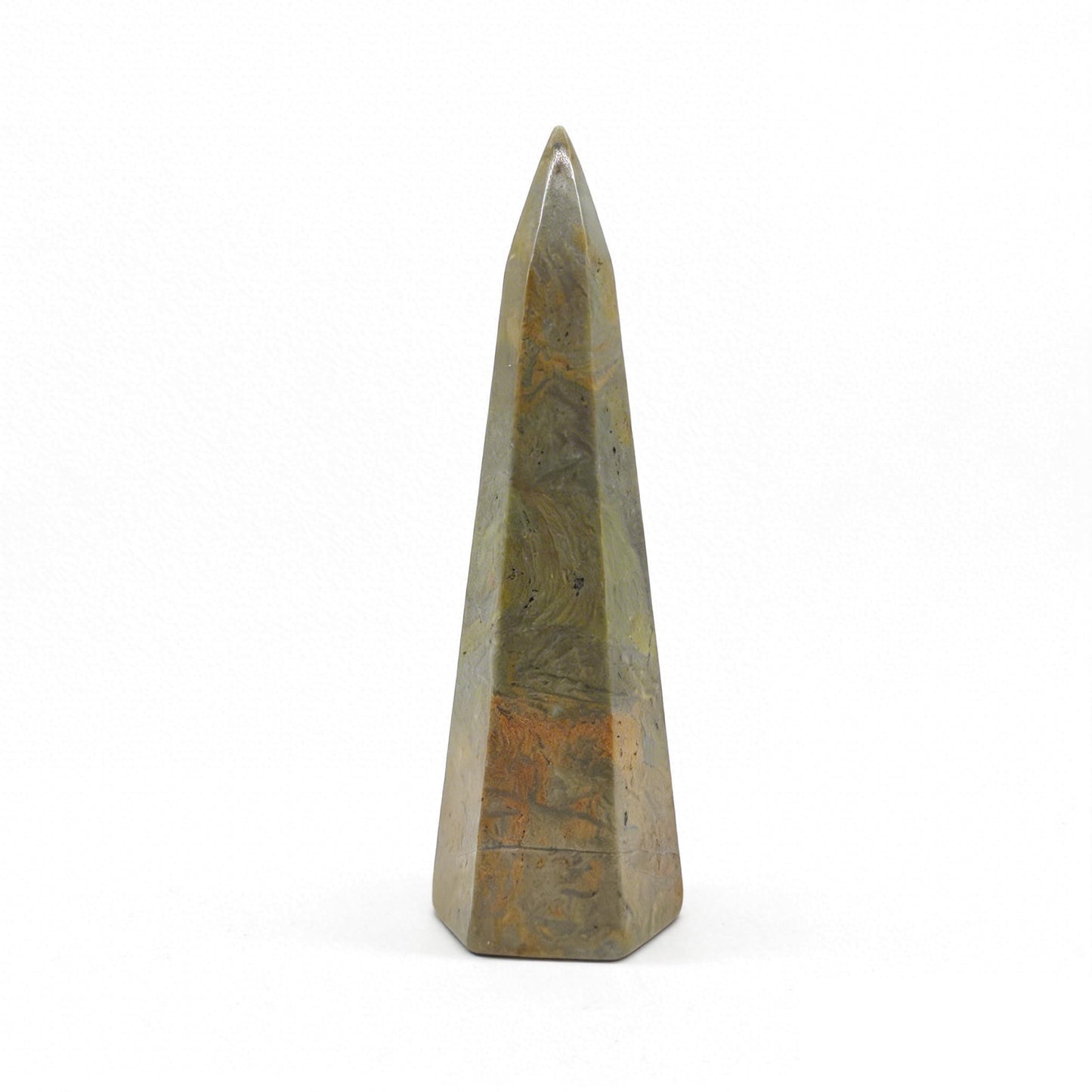 Crystal Healing Nature Stromatolite Fossil Gemstone, 1.8 Billion Year Old Natural Algae Ancient Stone, Obelisk Tower-Shaped Crystal, Natural Crystal Gifts for Altar Decor and Spiritual Protection.