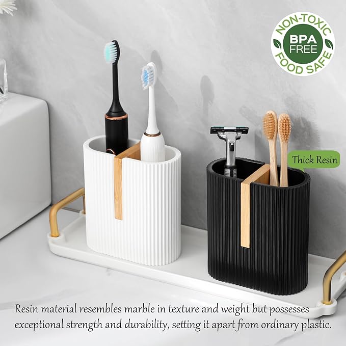 rejomiik Matte Black Toothbrush Holders Electric Toothbrush Holder