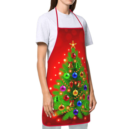 Dumoldpa 2Pcs Christmas Tree Snowman Aprons Waterdrop Resistant Kitchen Cooking Aprons for Women Men Chef Wedding Cool Bridal Engagement Christmas Gifts for Couple