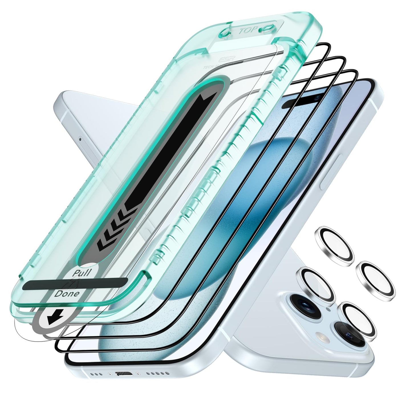 ESR 3 Pack for iPhone 16 Pro Max Screen Protector, [9H Hardness] [Military Grade Shatterproof] Tempered Glass Film with Flawless Fit Tray, HD Clear, Scratch Resistant