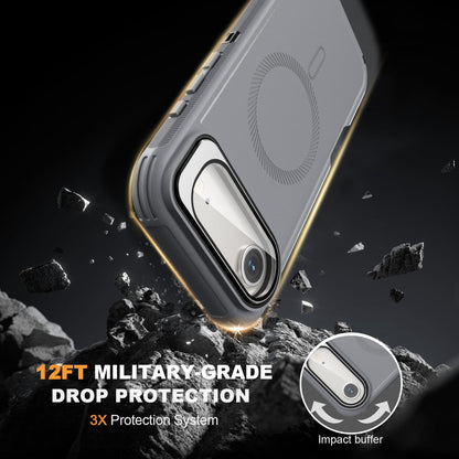 for iPhone 17 Air Case with Stand & Built-in Camera Cover Birthday Gifts for Women, MagSafe Compatible, Heavy-Duty Shockproof Protection, Magnetic & Rugged Phone Cover for iPhone 17 Air 6.5''