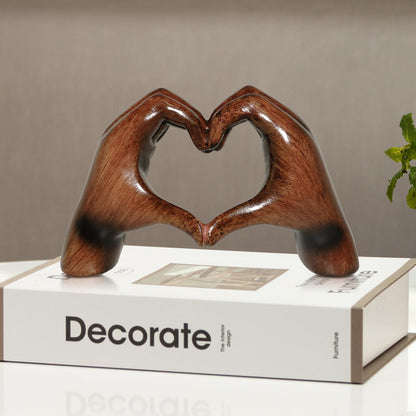 Toparad Heart Hands Sculpture Aesthetic Decor, Love Hands Heart Statue Decoration for Living Room Table Office Bedroom Bookshelf, Unique Birthday Idea for Girls Sisters Girlfriend Mom Teacher