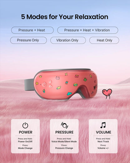RENPHO Eye Massager with Heat, Valentines Day Gifts for Her Him Birthday Gifts for Women Mom, FSA Eligible HSA Eye Mask for Migraine,Sleep Mask for Dry Eyes Relax, Handheld Massager Eyeris 1