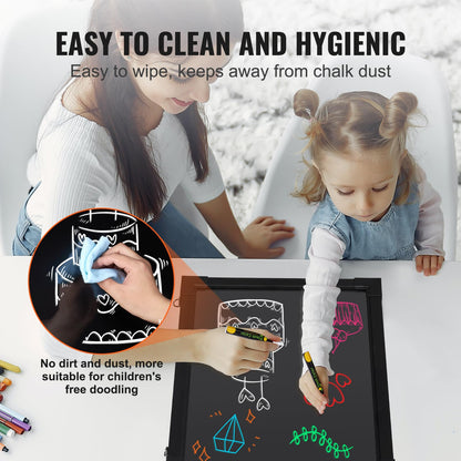VEVOR 32"x24" LED Message Writing Board, Menu Sign Boards, Illuminated Erasable Lighted Chalkboard, Neon Effect Drawing Panel with 8 Fluorescent Chalk Markers and Remote Control