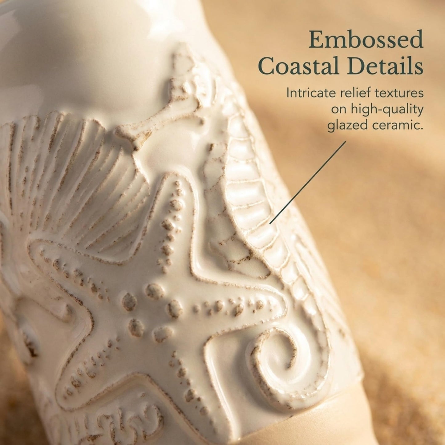 The Bridge Collection Ceramic Coastal Salt and Pepper Shakers