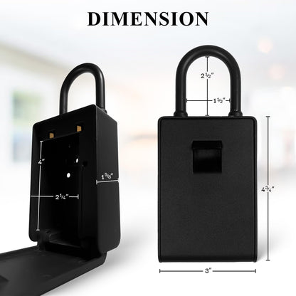 Kingsley Smart Wall Mount Key Lock Box with Bluetooth Keyless Entry, Extra Large for Keys & Access Cards, Auto Lock, App Control, IP65 Waterproof, Secure Code, for Home, Office, & Airbnb (Standard)