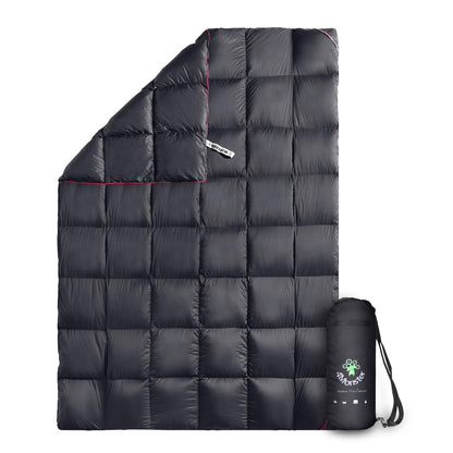 4Monster Down Camping Blanket - Outdoor Travel Quilt Puffy 650 Fill, Packable, Lightweight,Wind & Waterproof | Ideal for Stadium, Backpacking, Camping, Travel, Picnics, Beach and Hiking